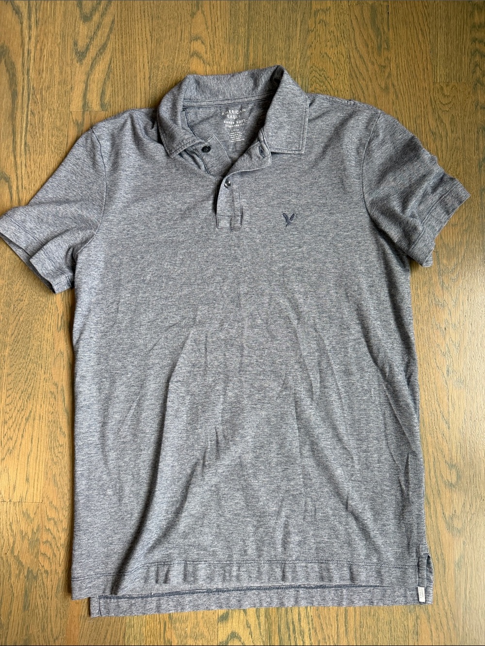 American Eagle Outfitters Navy Heather Polo Shirt